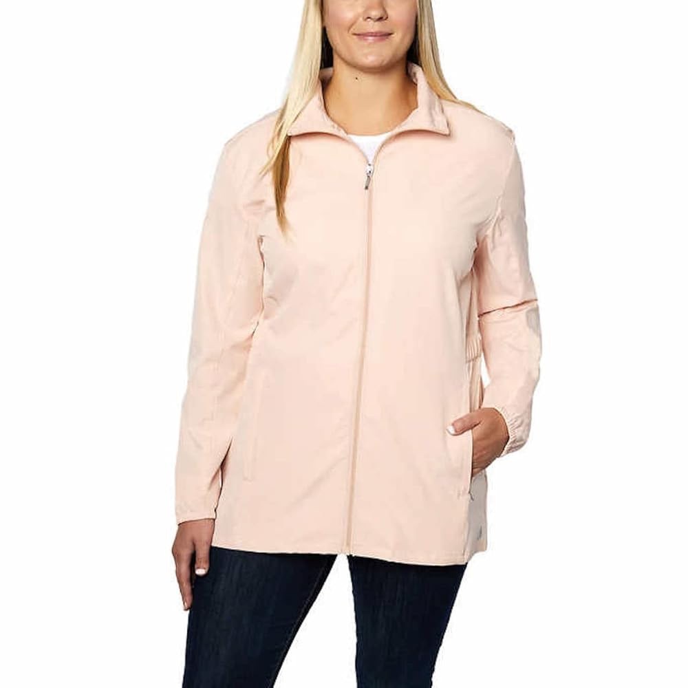 Hang Ten Women's UPF 50+ Water Repellant Hybrid Jacket L Pink
